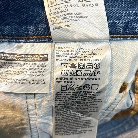 Levi's 501 Raw Edge Button Fly Jean Shorts Size 27 - Picture 2 of 9